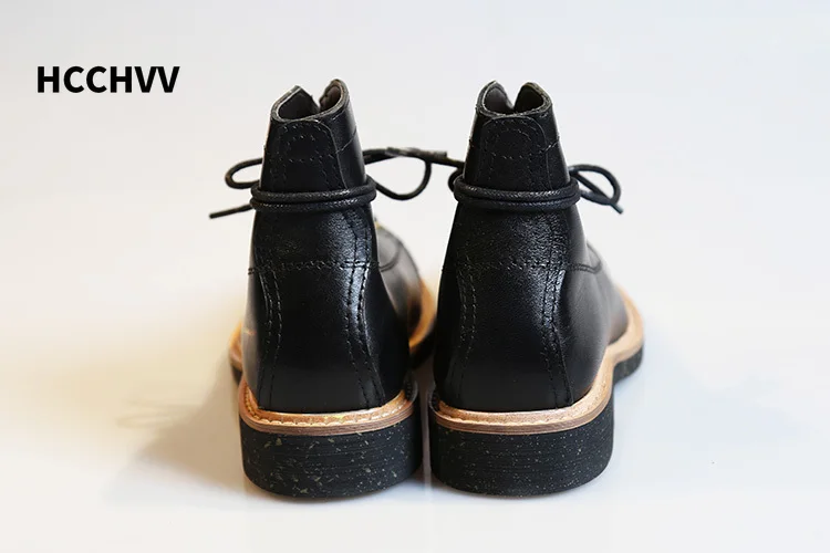 Men's Round Head Locomotive Wo - Leather Work Women Shoes review and price