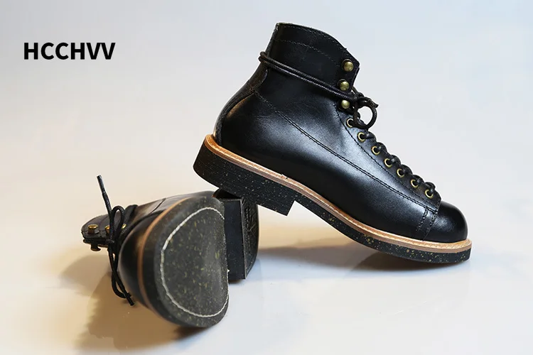 Men's Round Head Locomotive Wo - Leather Work Women Shoes review and price