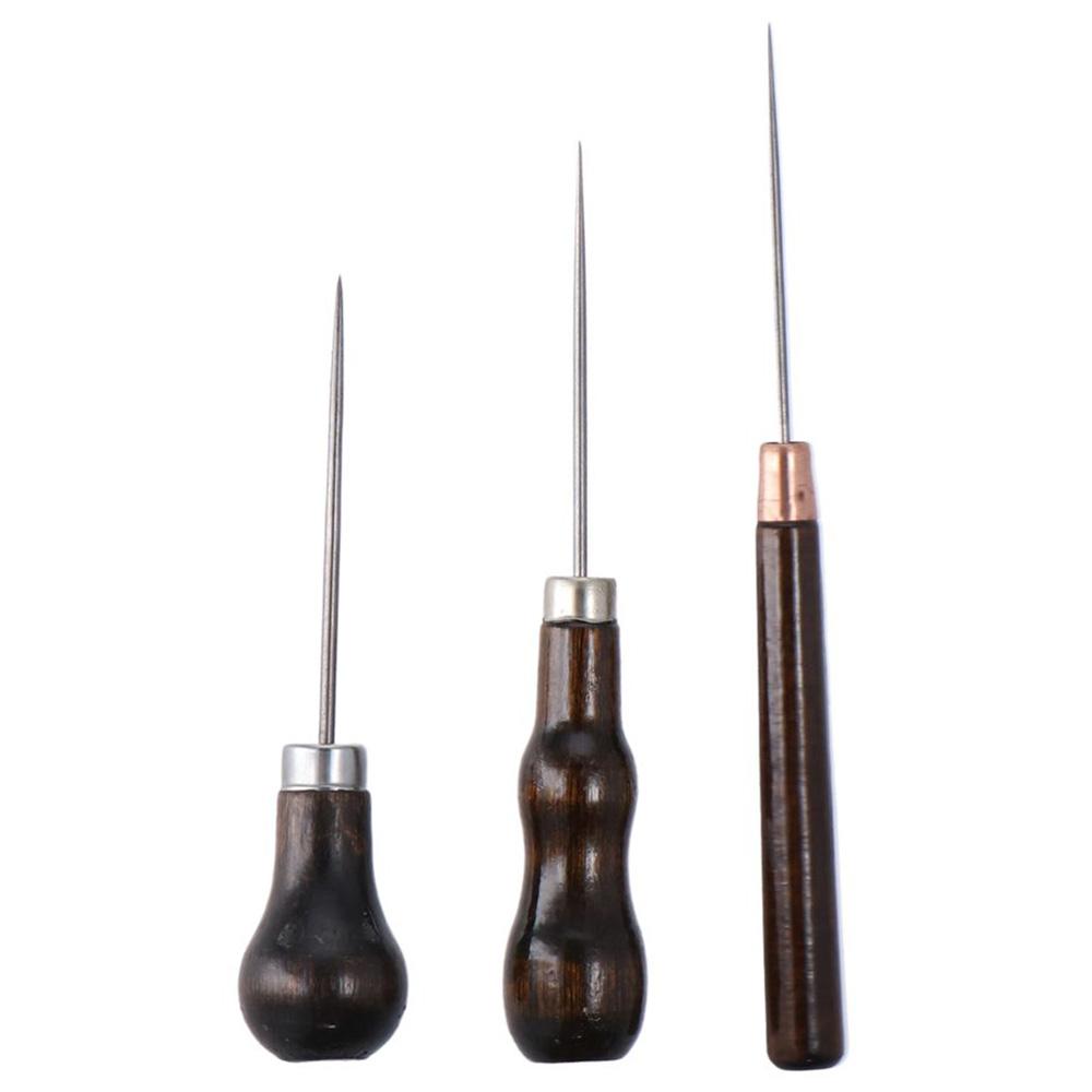3Pcs Wooden Handle Scratch Awl - Leatherwork Accessories review and price