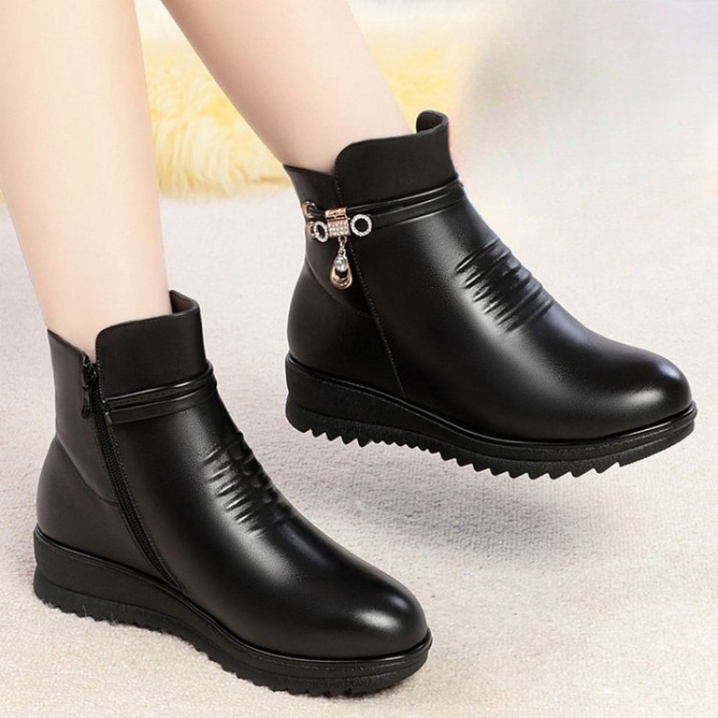 2025 Winter Chunky Heel Women' - Leather Work Women Shoes review and price
