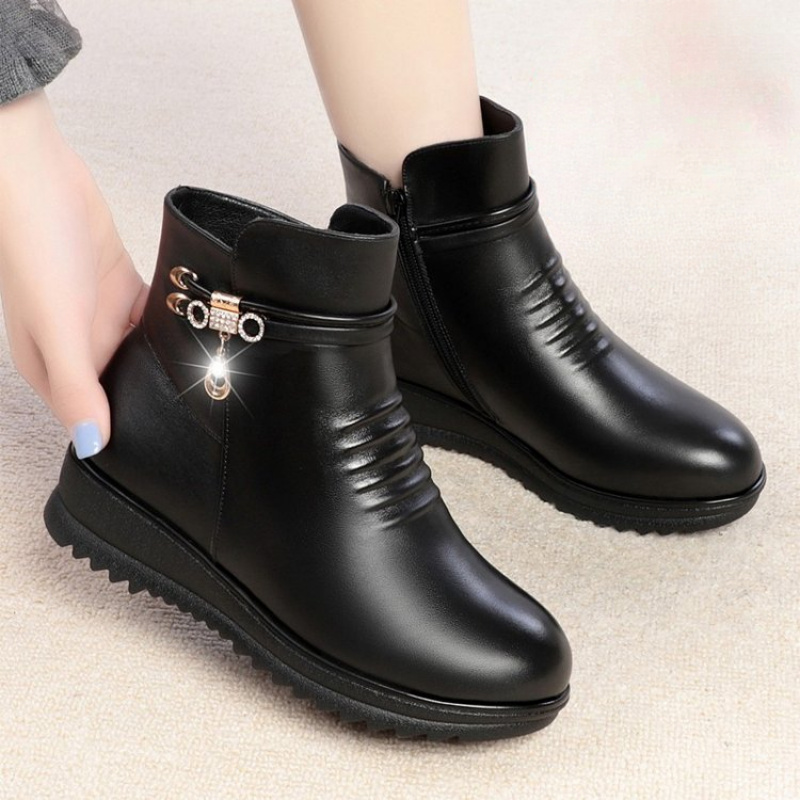 2025 Winter Chunky Heel Women' - Leather Work Women Shoes review and price