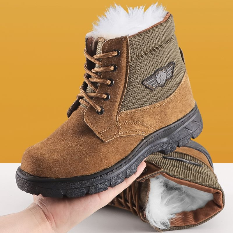 Winter Men Snow Boots Genuine  - Leather Work Boots review and price