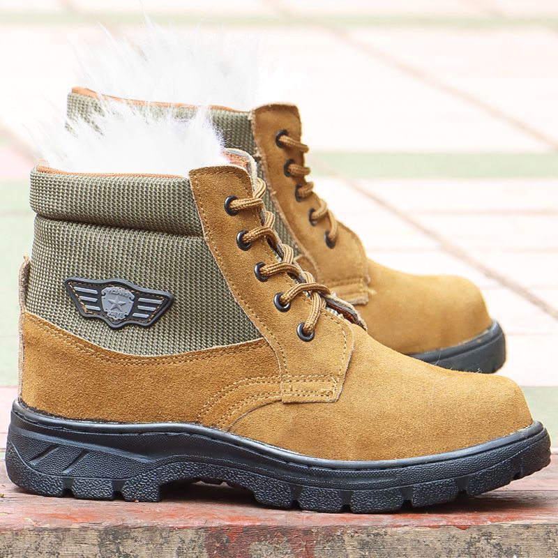 Winter Men Snow Boots Genuine  - Leather Work Boots review and price