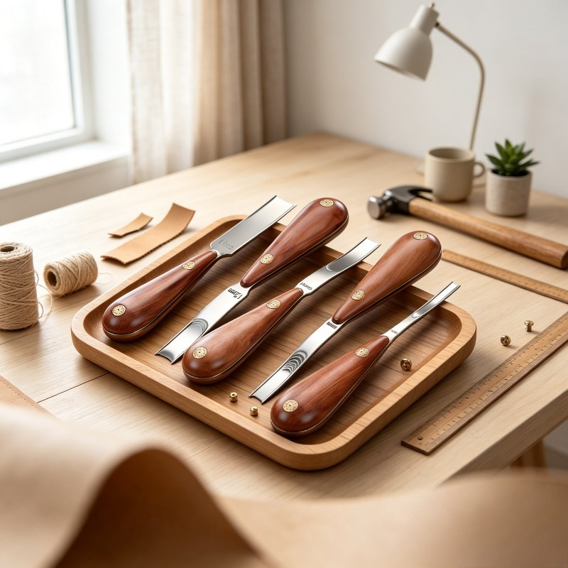 Wide Rosewood Skiving Knife, L - Leather Edge Beveler review and price