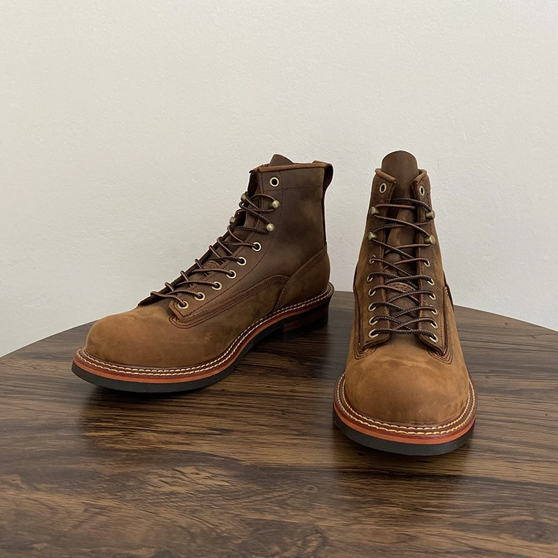 Vintage British Men Ankle Boot - Leather Work Boots review and price