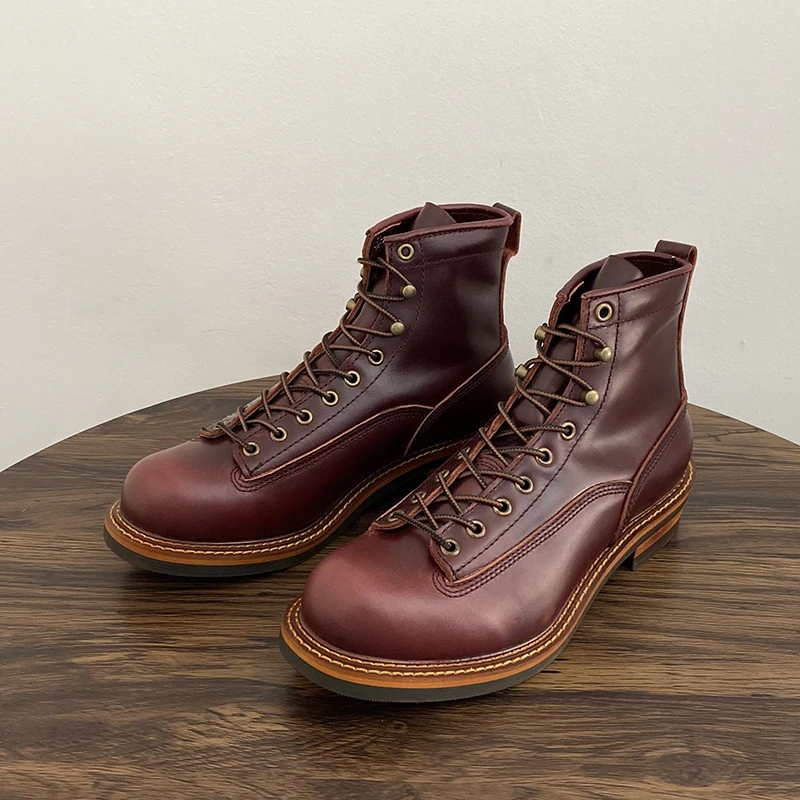 Vintage British Men Ankle Boot - Leather Work Boots review and price