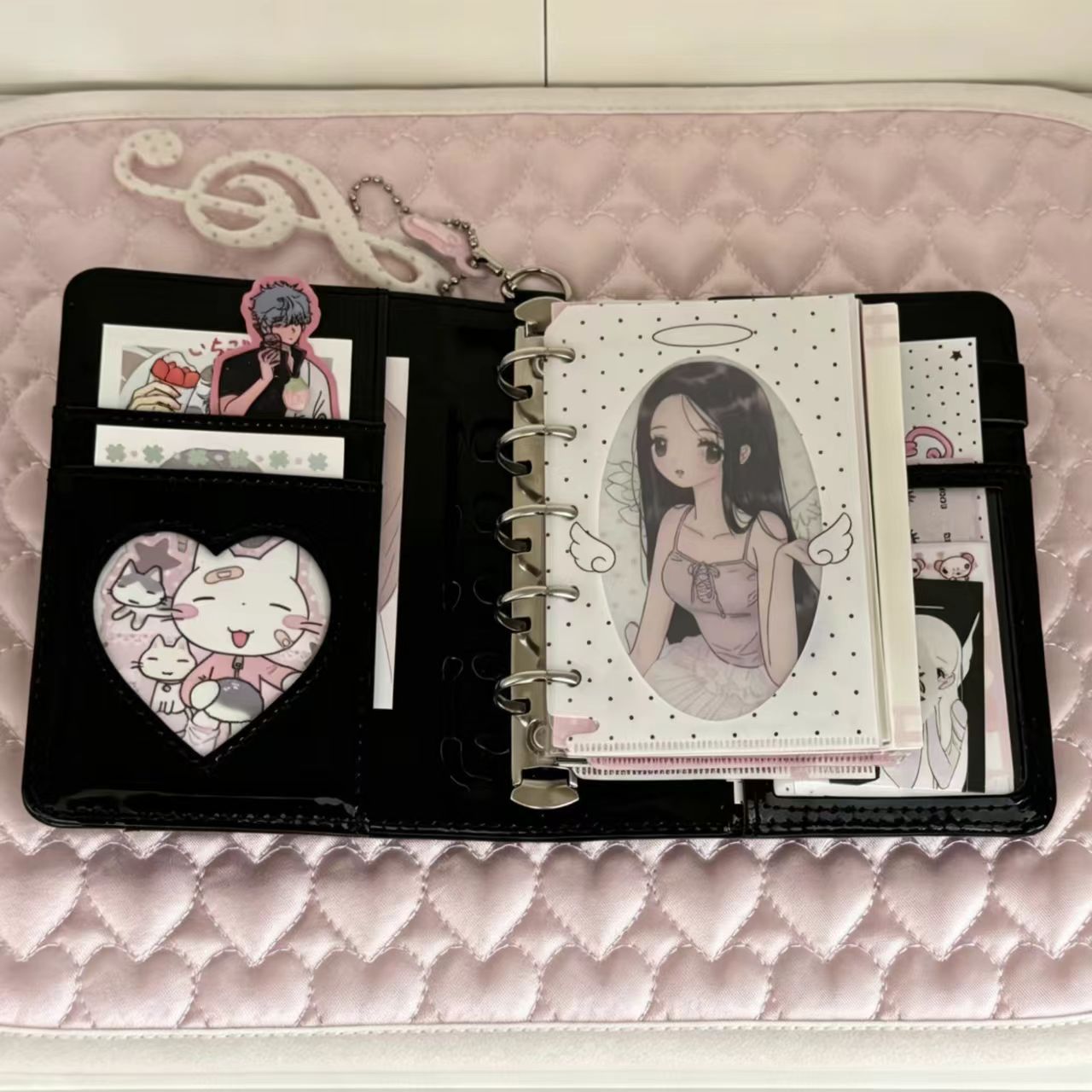 Korean Style Polka Dot Heart M - Leather Work Notebook review and price