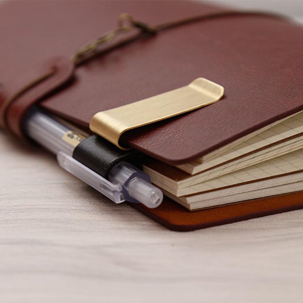 Handmade Leather Brass Stainle - Leather Work Notebook review and price