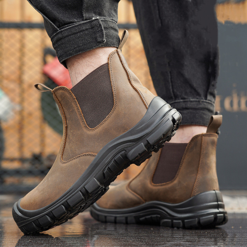 large size men's fashion steel - Leather Work Boots review and price