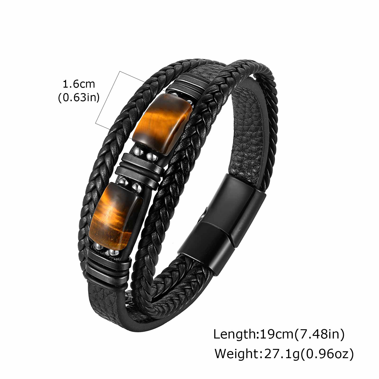 Men Braided Leather Bangle Tig - Leatherwork Jewelry review and price