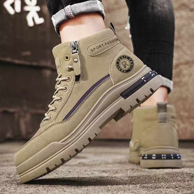 Men Retro High Top Work Boots  - Leather Work Boots review and price