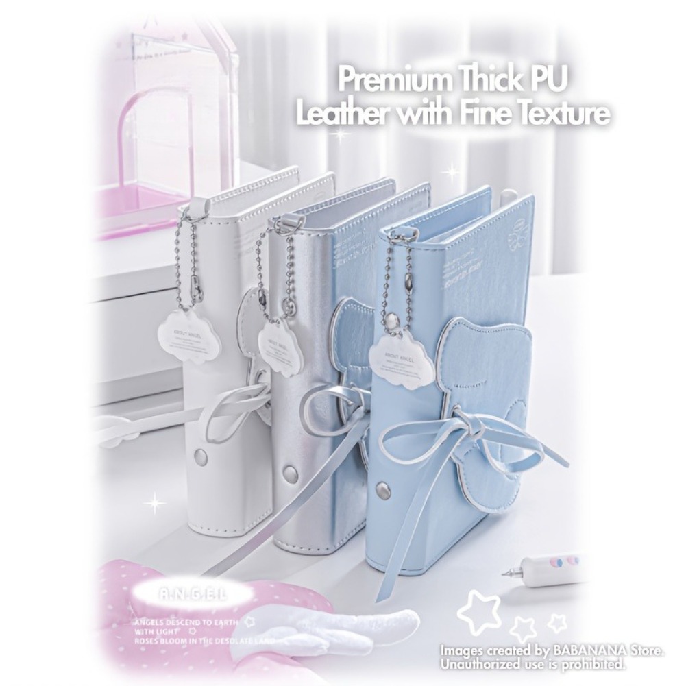 Kawaii Angel Wings Notebook A7 - Leather Work Notebook review and price