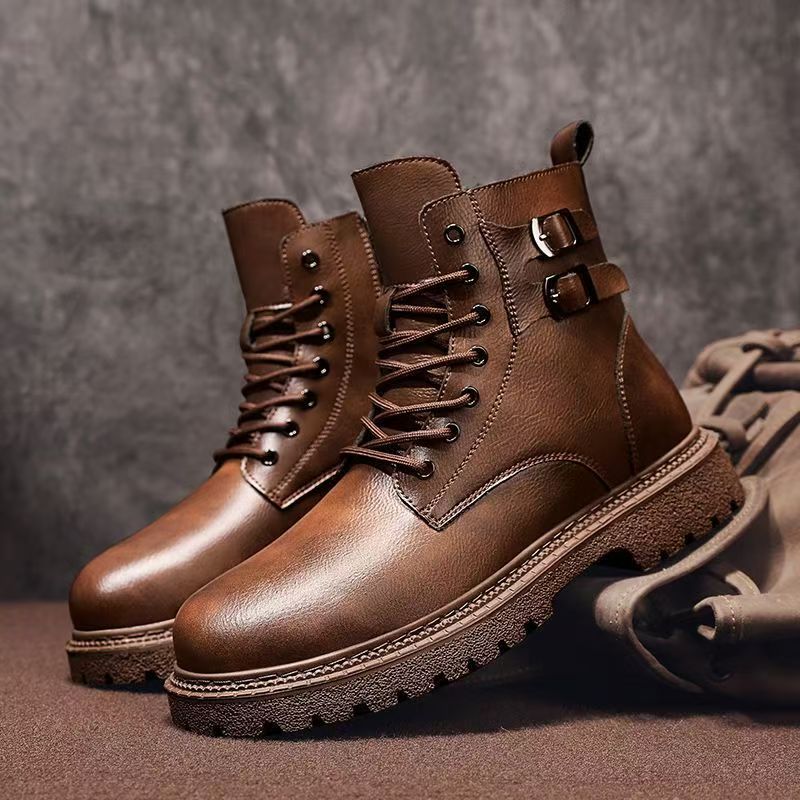 Men Autumn Winter Big Size Gen - Leather Work Boots review and price