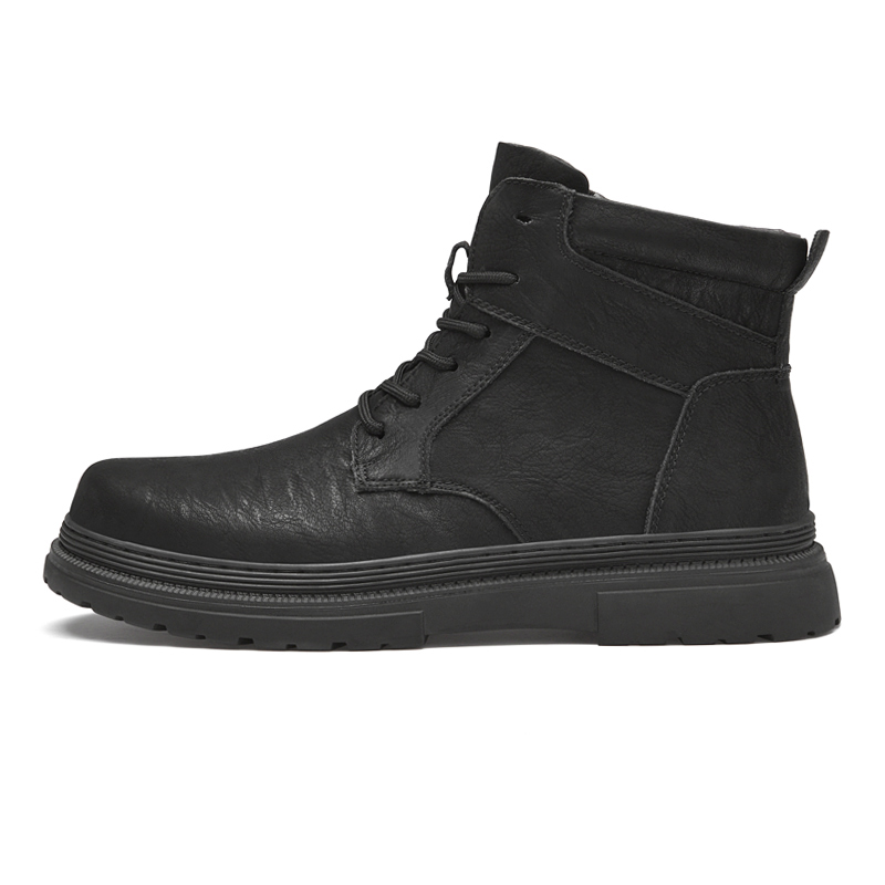 Warm Winter Men Leather Shoes  - Leather Work Boots review and price