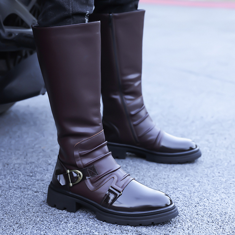 2026 New Men‘s Motorcycle Boot - Leather Work Boots review and price