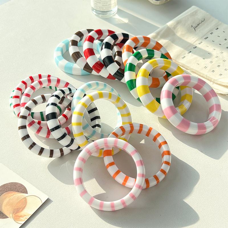 Color Block Resin Cuff Bracele - Leatherwork Jewelry review and price