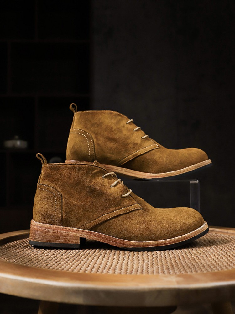 Fashion Versatile Male Lace-Up - Leather Work Boots review and price