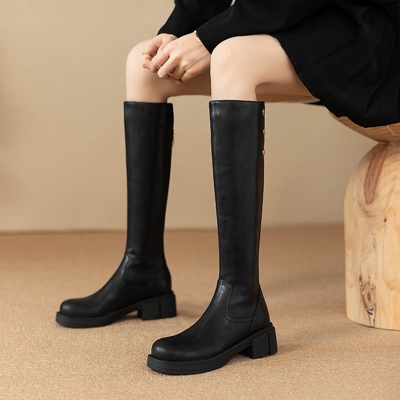 Autumn Winter Middle Heel Ladi - Leather Work Women Shoes review and price